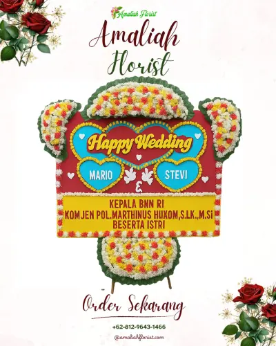 Karangan Papan Bunga Pernikahan di Banyuputih Kidul